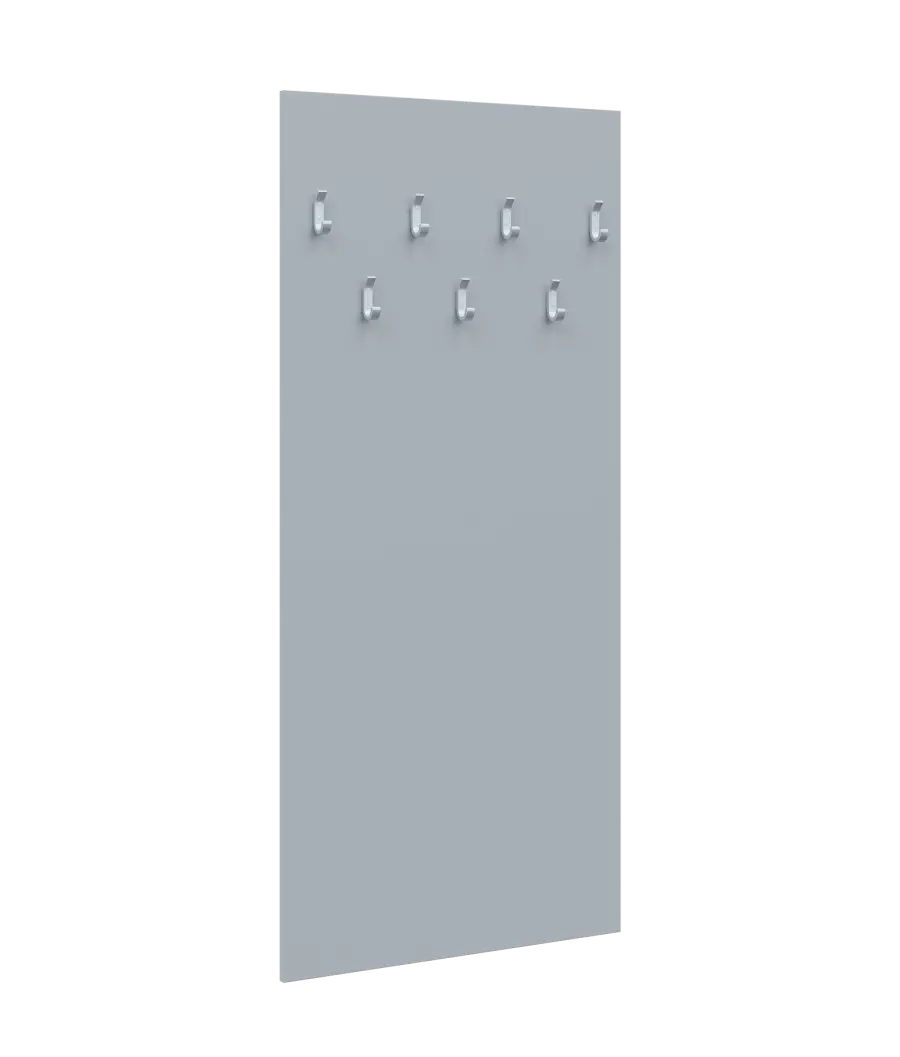 VN - 47 stěna věšáková 900x60x1800 mm, 7-háček Laura, šedá